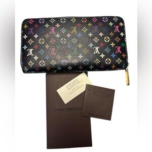 Louis Vuitton Black Murakami Wallet